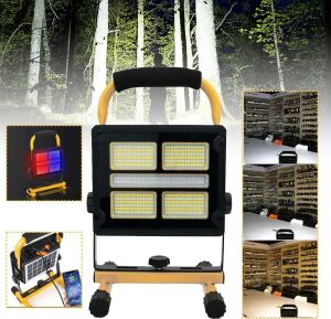 Solar ve USB Şarjlı Güçlü LED Çalışma Lambası Ayarlanabilir Açılı Kamp Feneri