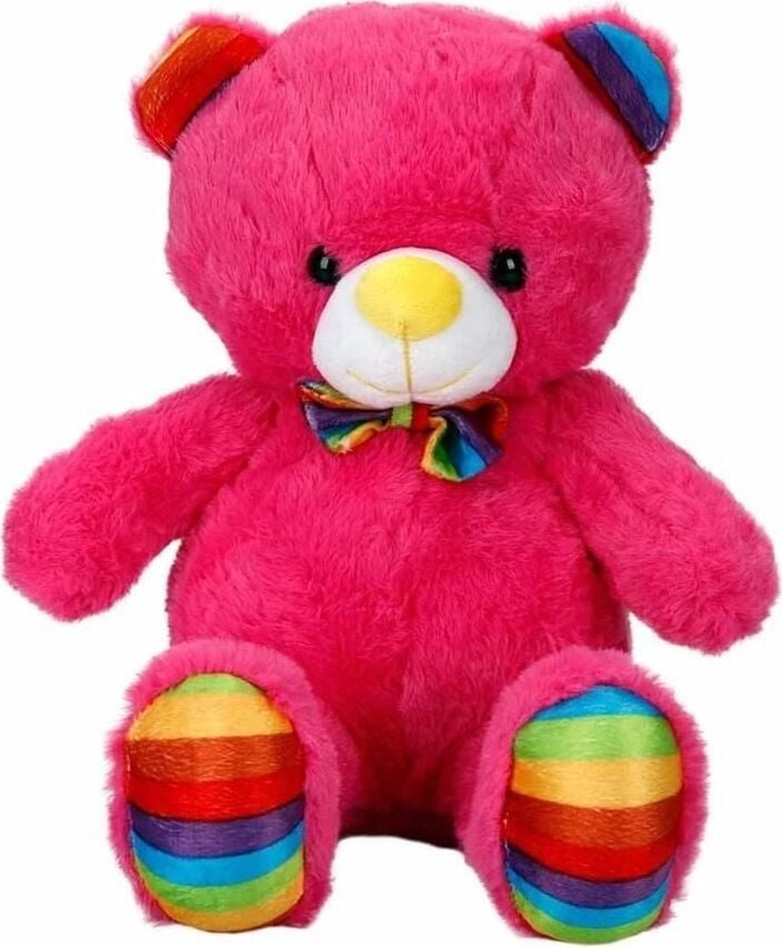 S00002962 Eluş Ayı Renkli Kurdelalı 30CM.6R. -Sun