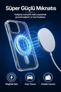 iPhone 16 Magesafe Uyumlu Manyetikli Kılıf Manyetikli
