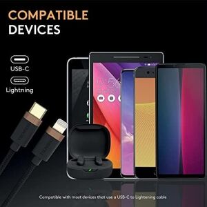 1m Usb-C To Lightning Braided Black