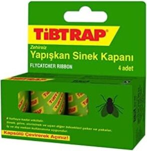 Yapışkan Karasinek Tuzağı Zehirsiz Sinek Yapışkan Bandı