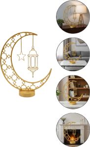 3D Ramazan Dekor Özel Baskı Hilal Yıldız Masa Üstü