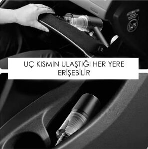 3 In 1 Şarjlı Kablosuz Vakumlu El Araba Süpürgesi Araç Ev Ofis Süpürgesi