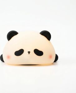 Panda Gece Lamba, LED Yumuşacık Sevimli Lamba, Çocuklar Için Gece Lambası, Silikon Panda Işığı, Kısılabilir Kız Bebek Yatak Odası Gece Lambası, Emzirme Kreş Dekoru Için Şarj Edilebilir