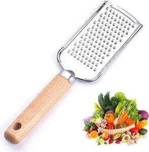Ahşap Saplı Paslanmaz Çelik Limon ve Peynir Rendesi, Keskin Çok Amaçlı Sebze ve Narenciye Dilimleyici, Mutfak Aksesuarı