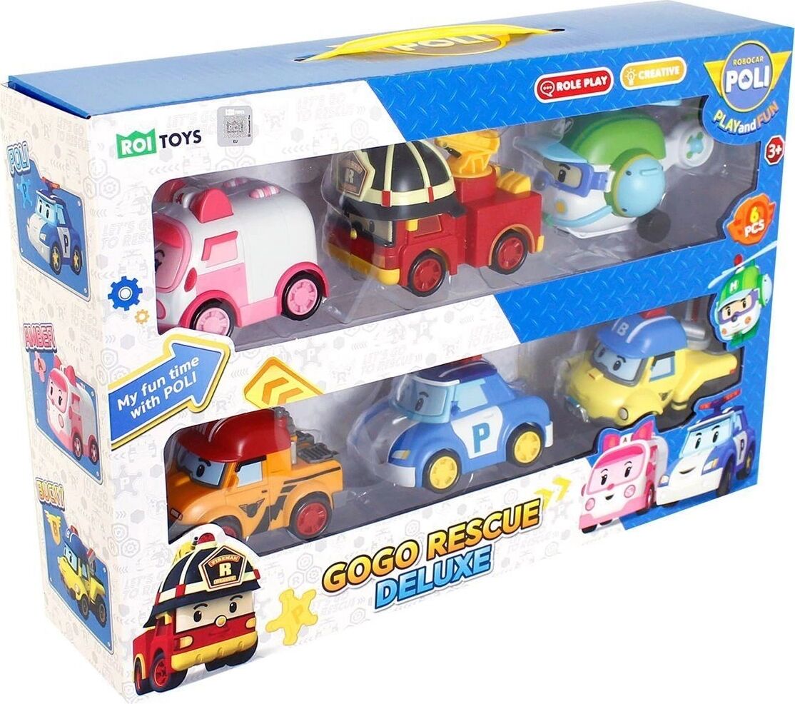 Polı ZR-914 Robocar Poli Gogo Rescue Deluxe 6 Lı Set -
