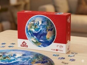 Dünya 570 Parça Round Puzzle