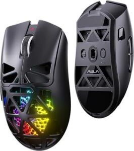 Aula SC620 PAW3311 Sensör 12000 Dpı 1000Hz Kablolu ve Kablosuz Gaming Oyuncu Mouse Siyah
