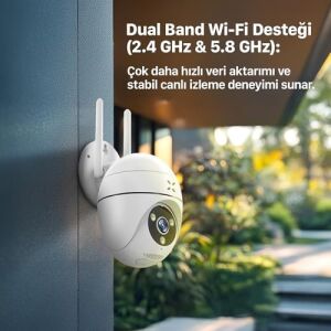Xenon Smart Güvenlik Kamerası | 1440P Mobil Kontrol Hareket Takipli Gece Görüşlü Dış Mekan Kamera X7268