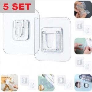 Geçmeli Klips Eşya Sabitleme Askısı 5 Set