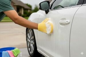 Eldiven Model Oto Yıkama Süngeri – Araba, Motosiklet, Cam, Jant ve Ev Temizliği Için Ergonomik Yumuşak Sünger – Yüksek Köpük & Çizilmez Yapı