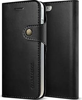 VRS83356 iPhone 8/7 Native Diary, Iki Katmanlı Deri Cüzdan Kılıf, Black
