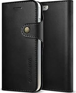 VRS83356 iPhone 8/7 Native Diary, Iki Katmanlı Deri Cüzdan Kılıf, Black