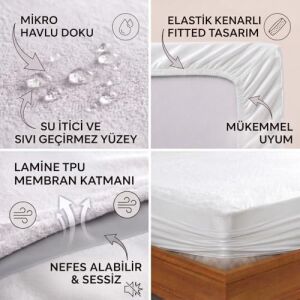 Formeya Mikro Fitted Full Kenar Su Sıvı Geçirmez Yatak Koruyucu Alez Bebek-Tek-Çift Kişilik Battal Boy Alez