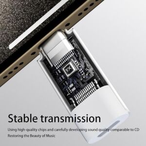 Usb-C - 8pin (Lightning) Kulaklık Adaptörü | Hi-Fi Ses Kalitesi | Mikrofon ve Kumanda Destekli Otglv