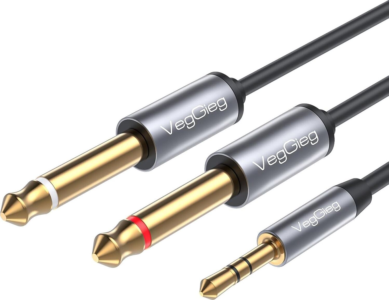 3.5mm To 6.35MM 2*mono Amfi Enstrüman Aux Ses Kablosu 1.8 Metre