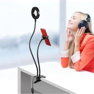LED Ring Light Youtuber Makyaj Akrobat LED Halka Işık Kuaför, Halka Video Işığı, Canlı Aramalar Için Işık Kaynağı Lamba,telefon Tutuculu Stand Işıklı, Işık Desteği Sarı Beyaz Gün Işığı