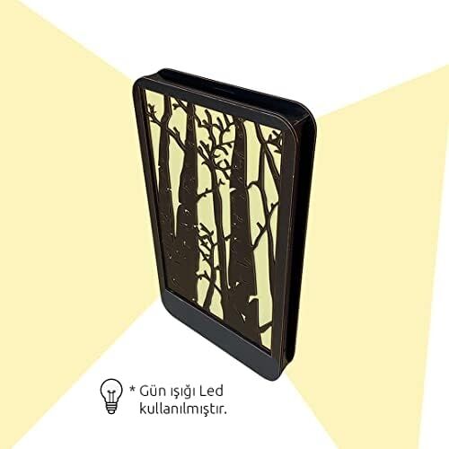 DECO-7006 LED Işıklı Ağaç Desenli Ahşap Dekor