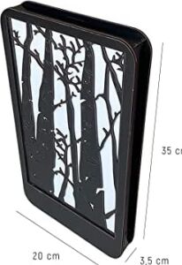 DECO-7006 LED Işıklı Ağaç Desenli Ahşap Dekor