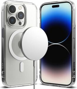 Iphone 15 Pro Için Magsafe ile Uyumlu Arkası Mat Görünümlü Polikarbonat Kenarları Silikon Parmak Izi Tutmayan Yüksek Kalite Şeffaf Silikon Kılıf (Manyetik, 15 Pro)