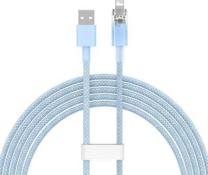 Explorer Serisi Hızlı Şarj Kablosu Akıllı Sıcaklık Kontrolü USB To Ip 2.4A, 2m, Mavi