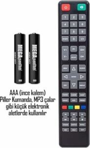 Telvesse Aaa R03 Ince Kalem Pil Kumanda Pili Zn-C 1.5V (4)