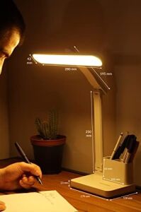 Şarjlı Masa Lambası 3 Renk Dokunmatik Telefon Standlı Kademeli Çalışma Okuma Işığı Gece Lambası