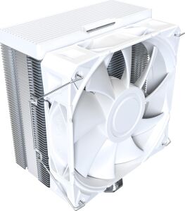 NX400 - Cpu Hava Soğutucu, Tek Kule, 4 Gelişmiş Isı Borusu, 52-Fin Isı Emici, E28, 120MM Fdb Statik Basınçlı Fan, 28MM Fan Kalınlığı, Köşe Kapağı Ayak Pedleri, Parlak Üst Kapak - Beyaz