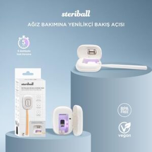 Steriball Diş Fırçaları Için Akıllı Koruma Cihazı Diş Fırçası Için - Mavi