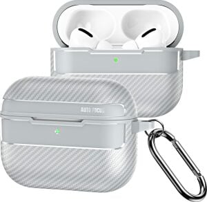 Airpods Pro 3. Nesil Uyumlu Karbon Fiber Hybrid Polymer Technology Premium Kulaklık Kılıfı (Gri)