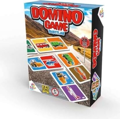 Arsimo Taşıtlar Temalı 28 Parça Domino Oyun Seti, 2-4 Oyuncu, 3+ Yaş