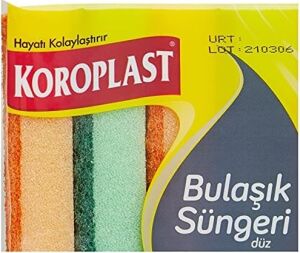 Çift Taraflı Düz Bulaşık Süngeri 5'li, Çizik & Iz Bırakmaz, Yağ ve Leke Giderici Pratik Temizlik Süngeri, Tava, Tencere, Tabak, Bardak, Çatal, Bıçak, Ocak, Tezgah, Cam & Seramik Yüzeyler