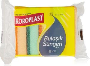 Çift Taraflı Düz Bulaşık Süngeri 5'li, Çizik & Iz Bırakmaz, Yağ ve Leke Giderici Pratik Temizlik Süngeri, Tava, Tencere, Tabak, Bardak, Çatal, Bıçak, Ocak, Tezgah, Cam & Seramik Yüzeyler