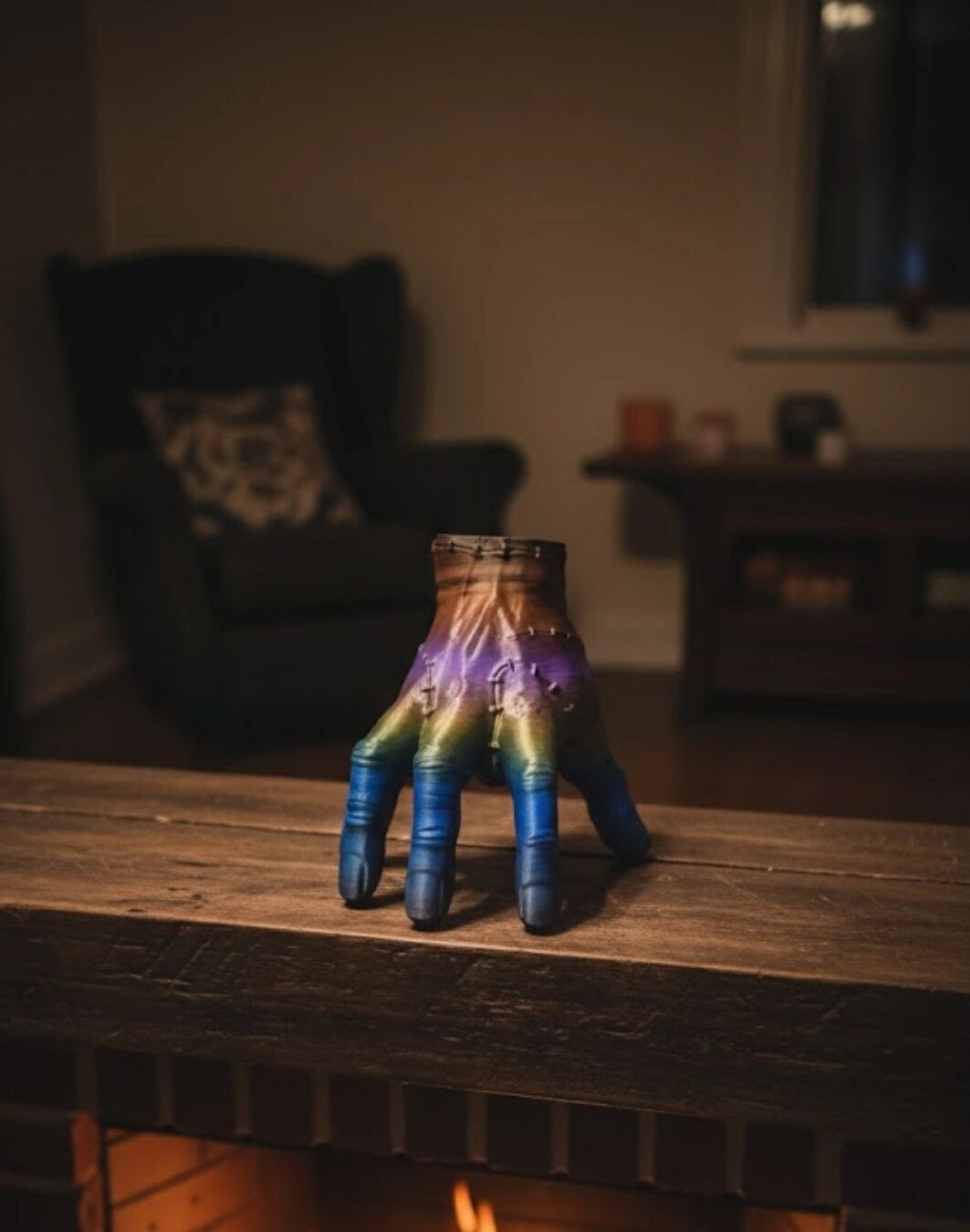 3D Renk Geçişli El Obje 27X22 cm Büyük Boy Ev Dekorasyonu