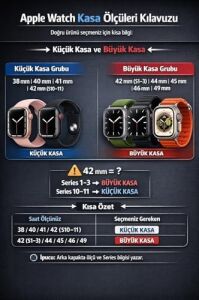 Apple Watch ile Uyumlu Transparan Silikon Kordon, Series 10/11/se/se2/se3/9/8/7/6/5, 42MM/41MM/40MM & 46MM/45MM/44MM