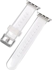 Apple Watch ile Uyumlu Transparan Silikon Kordon, Series 10/11/se/se2/se3/9/8/7/6/5, 42MM/41MM/40MM & 46MM/45MM/44MM