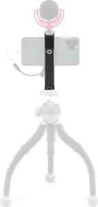 Griptight 360 Phone Mount, Kompakte Und Robuste Smartphone-Halterung Mit 1/4-20''-Gewinde Und Doppelter Zubehörschuhhalterung, Geeignet Für Smartphones Von 6,7 Bis 8,8 Cm, Schwarz