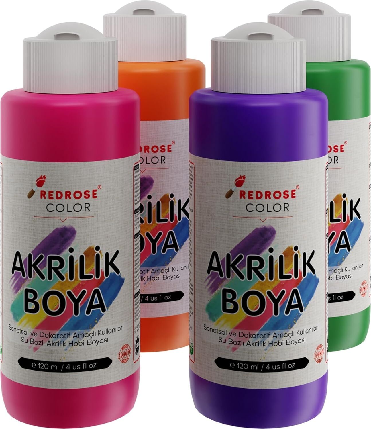 Ara Renkler Akrilik Boya 4'lü Set 4X120 ml