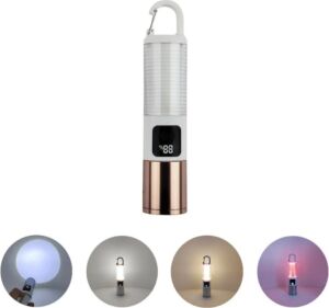 Taşınabilir LED Kamp Feneri USB Şarjlı Yüksek Parlaklık 500 Lümen Güç Göstergeli