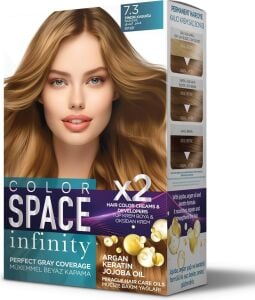 Space Infınıty Set Saç Boyası 7.3 Fındık Kabuğu