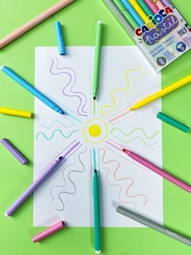 Pastel Süper Yıkanabilir Keçeli Kalem 8'li