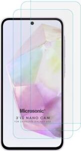 Galaxy A35 Screen Protector Nano Glass Cam Ekran Koruyucu (3`lü Paket) [galaxy A35 ile Uyumlu Ekran Koruyucu - Şeffaf]