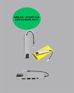 Type‑c Dönüştürücü – 2×usb3.0, Sd/ms, 4K HDMI & RJ45 ile Profesyonel Kullanım