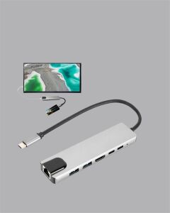 Type‑c Dönüştürücü – 2×usb3.0, Sd/ms, 4K HDMI & RJ45 ile Profesyonel Kullanım