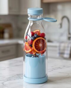 USB Şarjlı Mini Blender 380 ml Taşınabilir Smoothie Yapıcı Pratik Kullanım