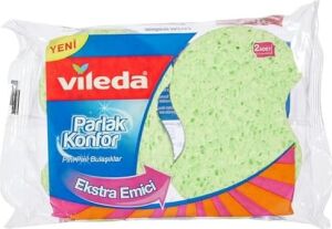 Konfor Oluklu Sünger, 2'li Paket,parlak