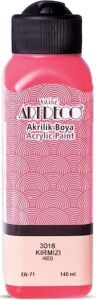 Artdeco Akrilik Boya, 140ML, Kırmızı 3016