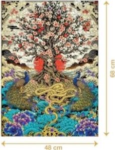 Sakura 1000 Parça 2,2mm Kalınlık 48X68CM Profesyonel Hobi Puzzle Yapboz Serisi