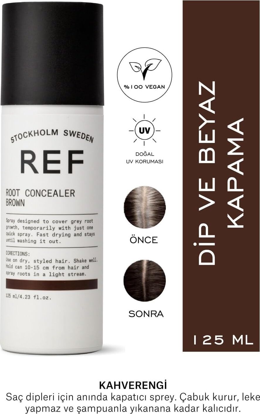 Stockholm-Ref Root Concealer Brown 100 ml Saç Dipleri Için Anında Kapatıcı Sprey - Kahve