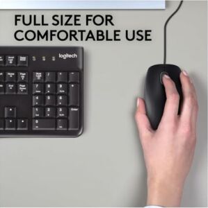 B110 Kablolu USB Fare, Sessiz Tuşlar, Tam Boyutlu Konforlu Tasarım, Iki Elle Kullanılabilir Pc/mac/laptop - Gri